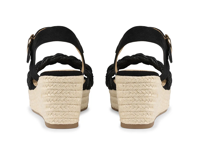 Bullboxer Sandalen Met Sleehak Zwart 268011F2T_BLCKTD 6 Bullboxer Sandalen Met Sleehak Zwart 268011F2T_BLCKTD - Afbeelding 4