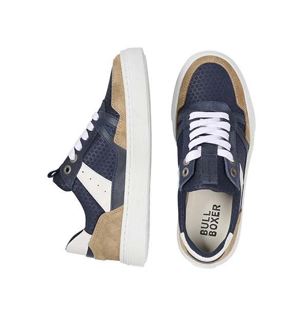 Bullboxer Sneaker Beige - Navy AOP009E5L_BENYKB 4 Bullboxer Sneaker Beige - Navy AOP009E5L_BENYKB - Afbeelding 2