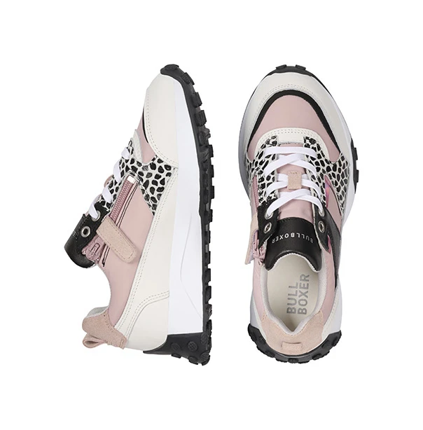 Bullboxer Sneaker Wit - Roze ATP001E5L_WHPKKB 4 Bullboxer Sneaker Wit - Roze ATP001E5L_WHPKKB - Afbeelding 2
