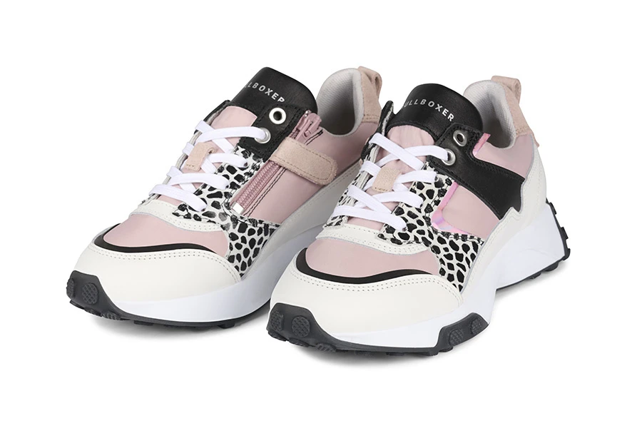 Bullboxer Sneaker Wit - Roze ATP001E5L_WHPKKB 5 Bullboxer Sneaker Wit - Roze ATP001E5L_WHPKKB - Afbeelding 3