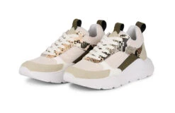 Bullboxer Sneaker Beige/ Slangenprint 099000F5S_BGWHTD -BULLBOXER winkel image 913