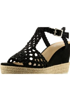 Bullboxer Sandalen Met Sleehak Zwart 195034F2T_BKSTTD -BULLBOXER winkel image 963